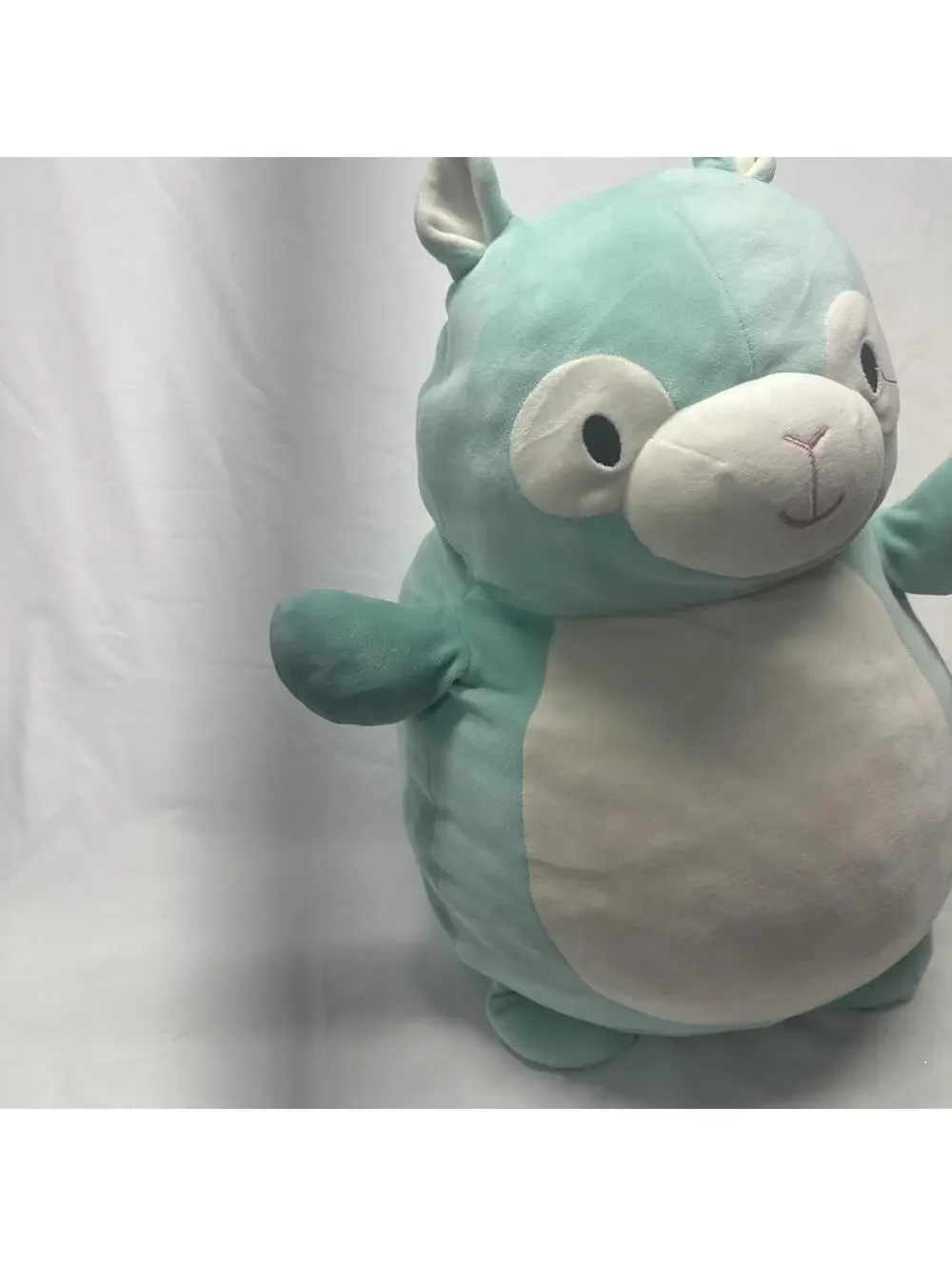Squishmallow Large 18” PIERRE the Teal Green Alpaca Llama Hug Mees Plush Toy